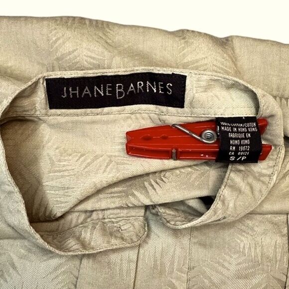 Pale Green Jhane Barnes Grandad or band Collar long sleeve shirt Size Small - Picture 7 of 11